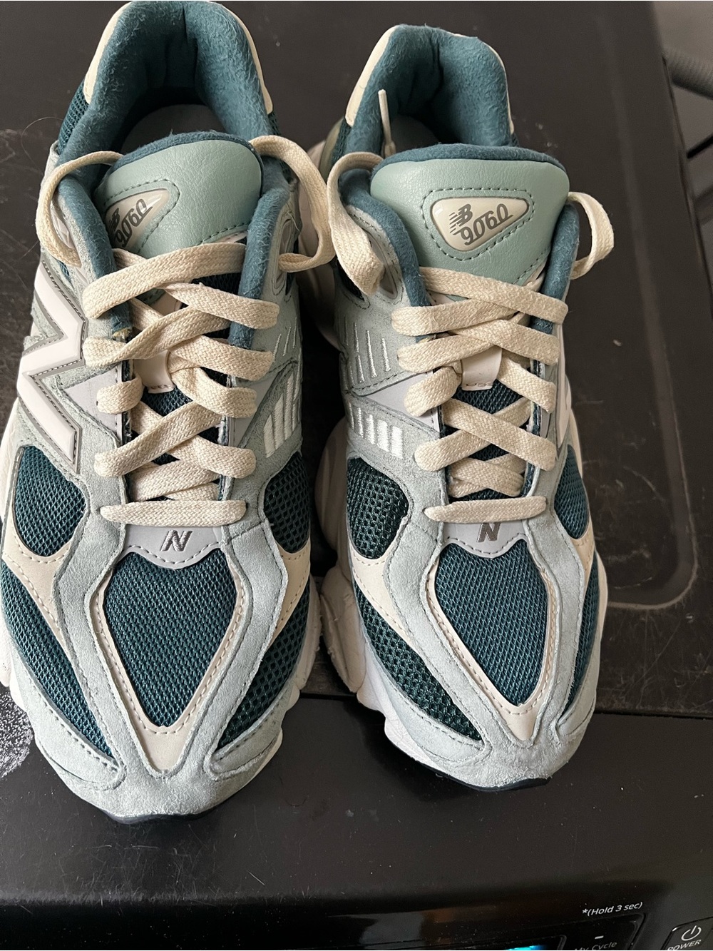 New Balance 9060 Teal & Cream Running Sneakers